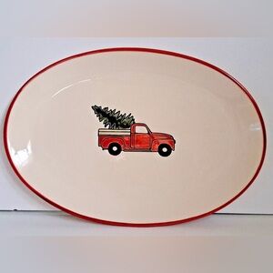 5 Christmas Serving plates dishwasher and microwave safe by Holiday Woodlands